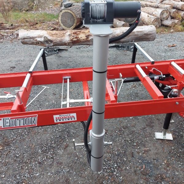 Manual logs turner with Electric winch