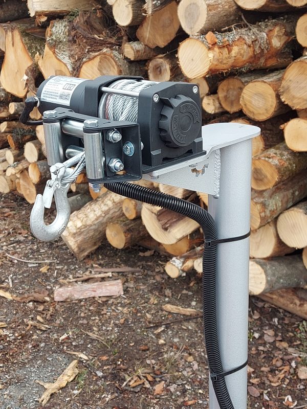 Manual logs turner with Electric winch