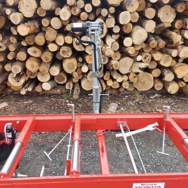 Manual logs turner with Electric winch