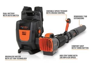 Bad Boy 80-Volt Brushless Dual Port Backpack Blower