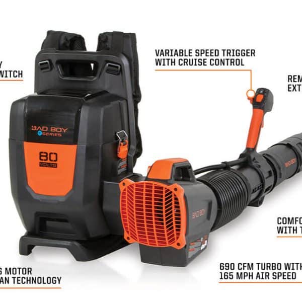 Bad Boy 80-Volt Brushless Dual Port Backpack Blower