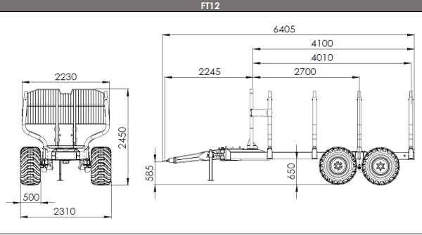 Farmi Forest FT12 Trailer 2WD