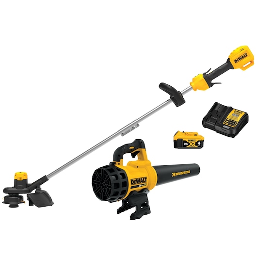 DEWALT 20V MAX* Cordless String Trimmer and 20V MAX* Cordless Handheld Blower Combo Kit