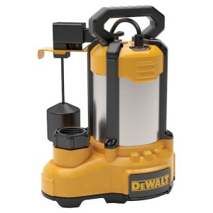 DEWALT 1HP SUMP PUMP-STAINLESS STEEL CAST IRON ALUMINUM-SUBMERSIBLE-AUTOMATIC-VERTICAL SWITCH DEWALT 1HP SUMP PUMP-STAINLESS STEEL CAST IRON ALUMINUM-SUBMERSIBLE-AUTOMATIC-VERTICAL SWITCH