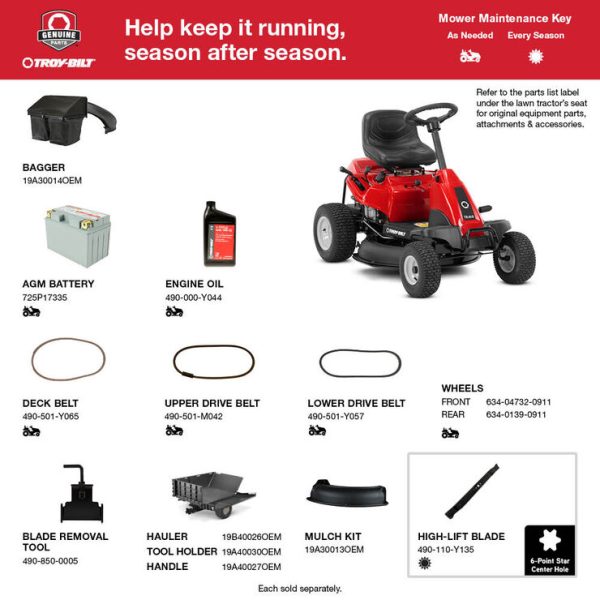 Troy-Bilt TB30B Compact Riding Lawn Mower