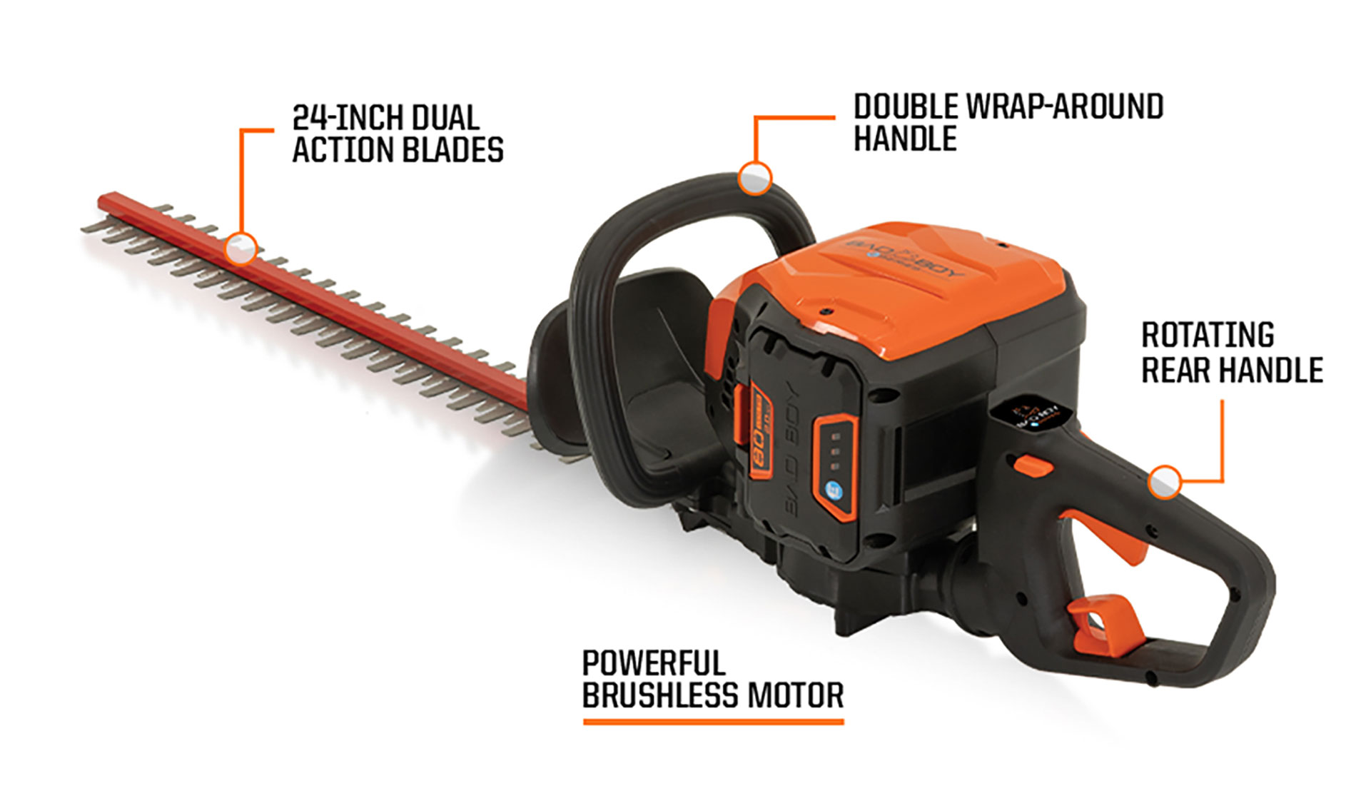 Bad Boy HEDGE TRIMMER + 2AH BATTERY + CHARGER
