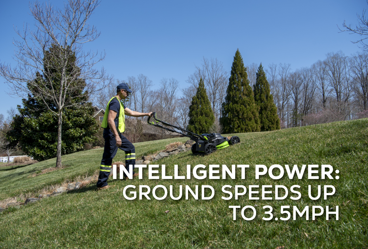 Greenworks 82V 25" Self Propelled Mower w/ (2) 4Ah Battery & Dual Port Charger