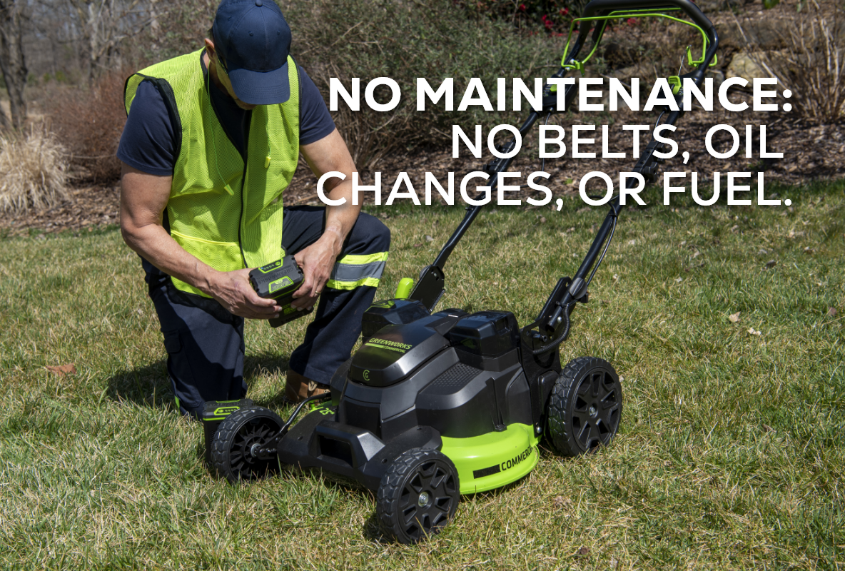 Greenworks 82V 25" Self Propelled Mower w/ (2) 4Ah Battery & Dual Port Charger