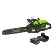 Greenworks 82V 18" 2.7kW Chainsaw w/ 4Ah Battery & Dual Port Charger