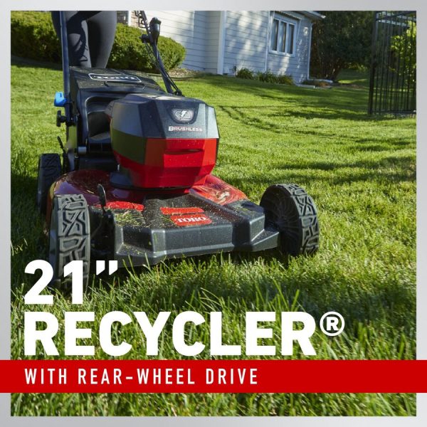 Toro 60V Max* 21 in. (53 cm) Recycler® Self-Propel w/SmartStow® Lawn Mower with 6.0Ah Battery (21327)