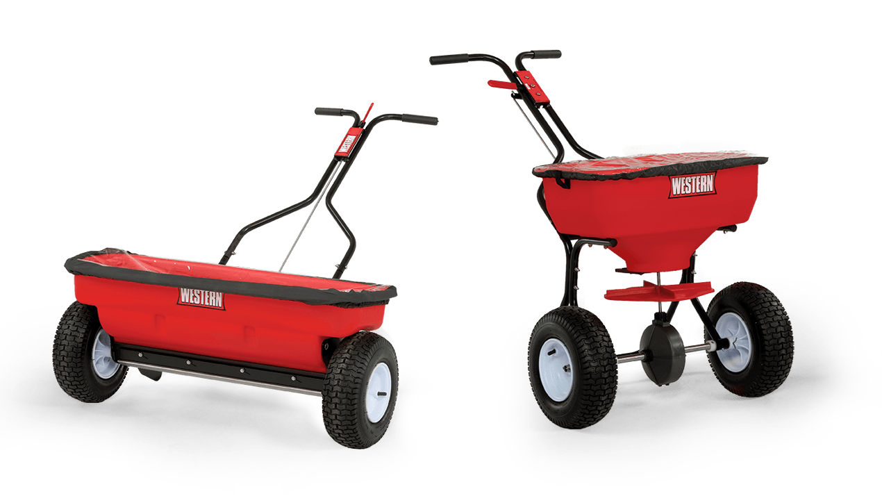 Western Products WB-160D &WB-100B Walk-Behind Spreaders