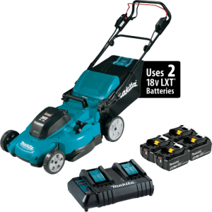 Makita 36V (18V X2) LXT® 21" Self‑Propelled Lawn Mower Kit with 4 Batteries (5.0Ah) Makita 36V (18V X2) LXT® 21" Self‑Propelled Lawn Mower Kit with 4 Batteries (5.0Ah)