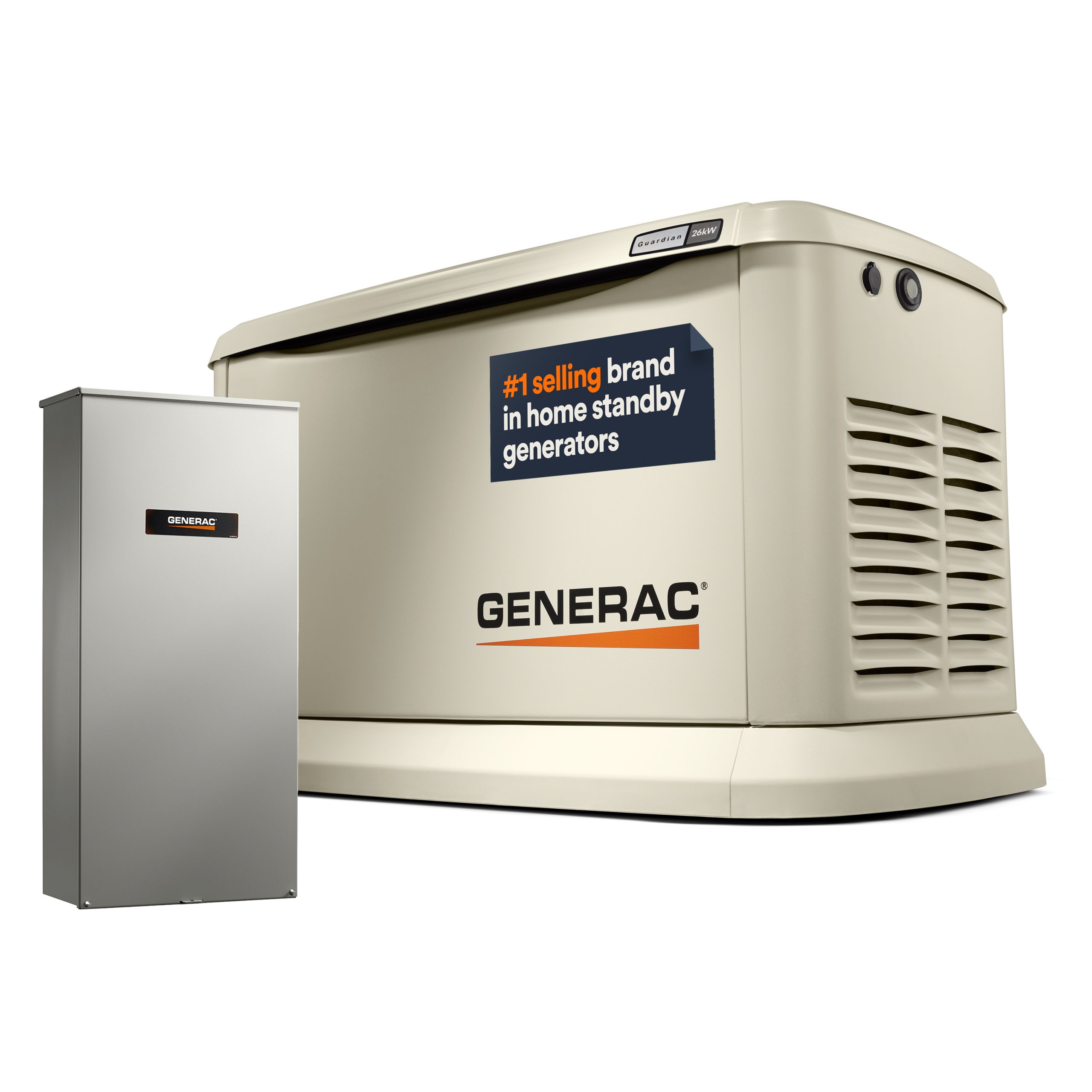 Generac Standby Generator, 26kW | With Whole House Switch | WiFi Enabled