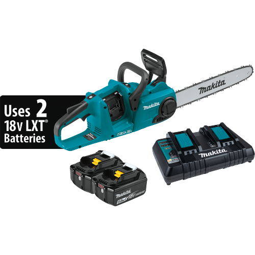 Makita 36V (18V X2) LXT® Brushless 16" Chain Saw Kit (5.0Ah)