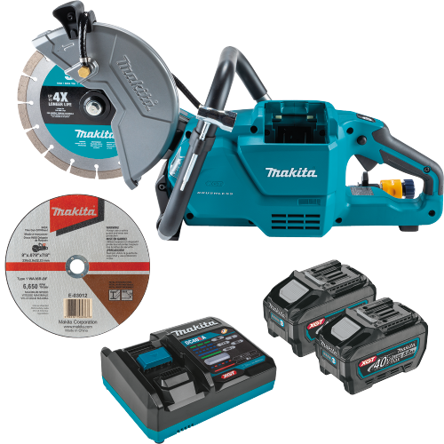 Makita 40V max XGT® Brushless Cordless 9" Power Cutter Kit, with AFT®, Electric Brake (5.0 Ah)