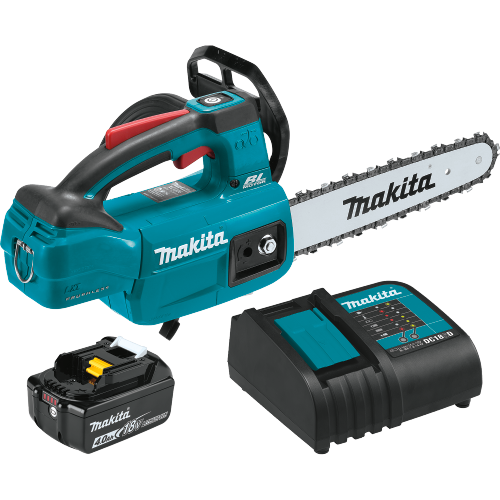Makita 18V LXT® Lithium‑Ion Brushless Cordless 10" Top Handle Chain Saw Kit (4.0Ah)