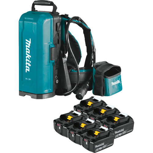 Makita ConnectX™, LXT®, LXT® X2 and XGT® Portable Backpack Power Supply with 6 Batteries (6.0Ah)