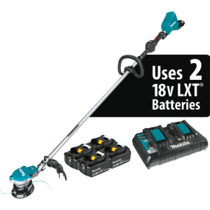 Makita 36V (18V X2) LXT® Brushless String Trimmer Kit with 4 Batteries (5.0Ah) Makita 36V (18V X2) LXT® Brushless String Trimmer Kit with 4 Batteries (5.0Ah)