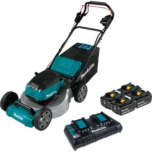 Makita 36V (18V X2) LXT® Brushless 18" Self‑Propelled Commercial Lawn Mower Kit with 4 Batteries (5.0Ah)
