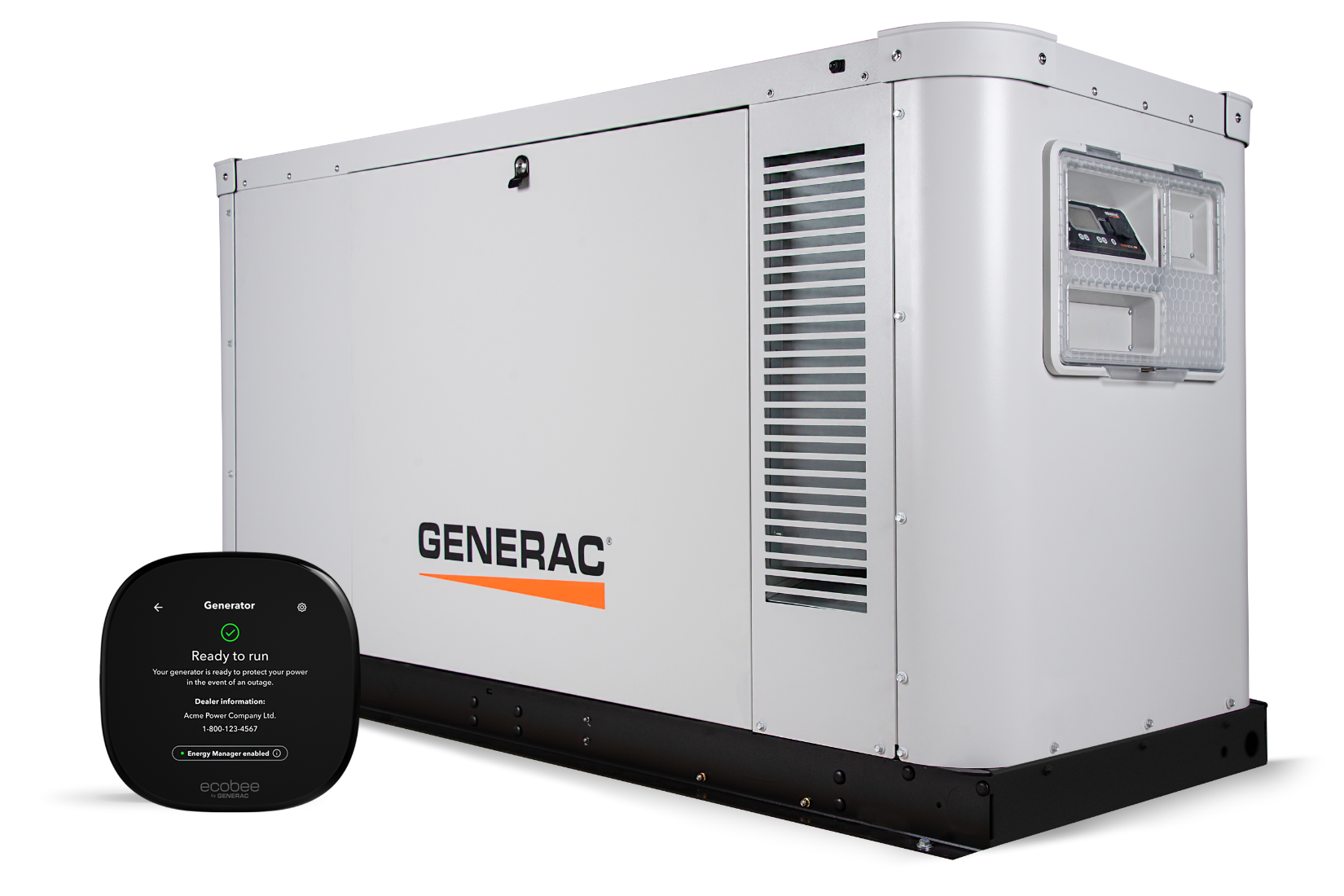 Generac Standby Generator, 48kW | With ecobee by Generac Smart Thermostat | 120/240 V 1-Phase