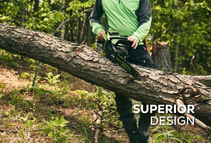 Greenworks 82V 20" 3.4kW Cordless Battery Chainsaw w/ 4.0Ah Battery and Dual Port Rapid Charger