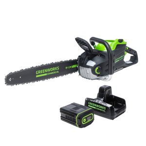 Greenworks 82V 20" 3.4kW Cordless Battery Chainsaw w/ 4.0Ah Battery and Dual Port Rapid Charger Greenworks 82V 20" 3.4kW Cordless Battery Chainsaw w/ 4.0Ah Battery and Dual Port Rapid Charger