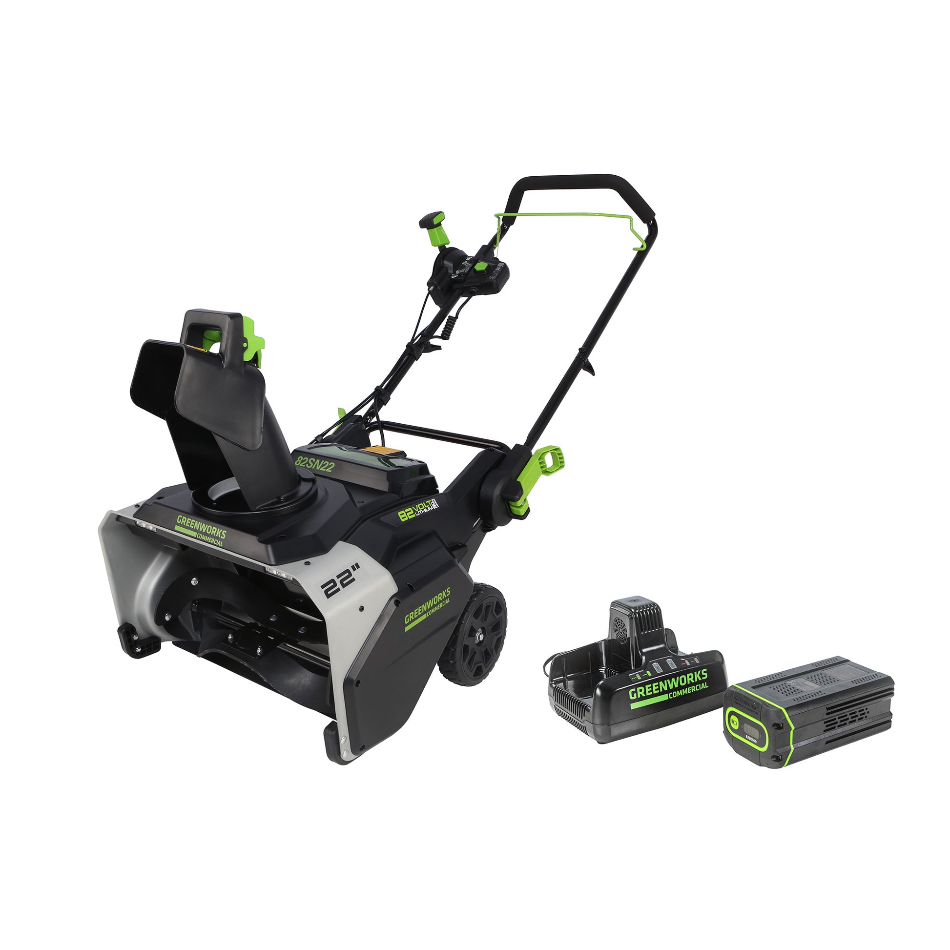 Greenworks 82V 22" Snow Blower w/ 5.0Ah Battery and Dual Port Charger