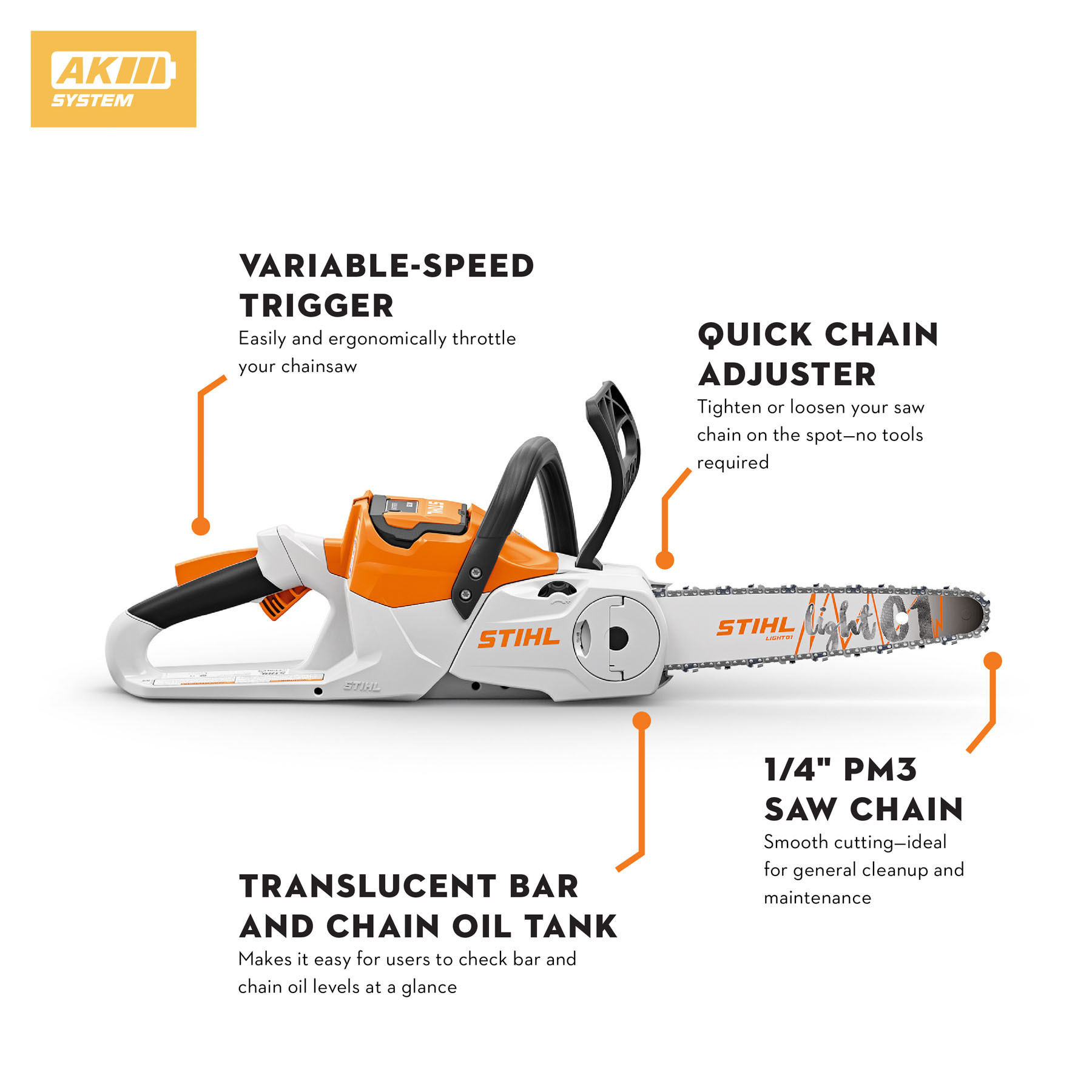 STIHL MSA 60 Battery Powered Chainsaw